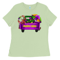 Matcha mardi grass umbrella with truck Ladies Tee - AdoDesignShop