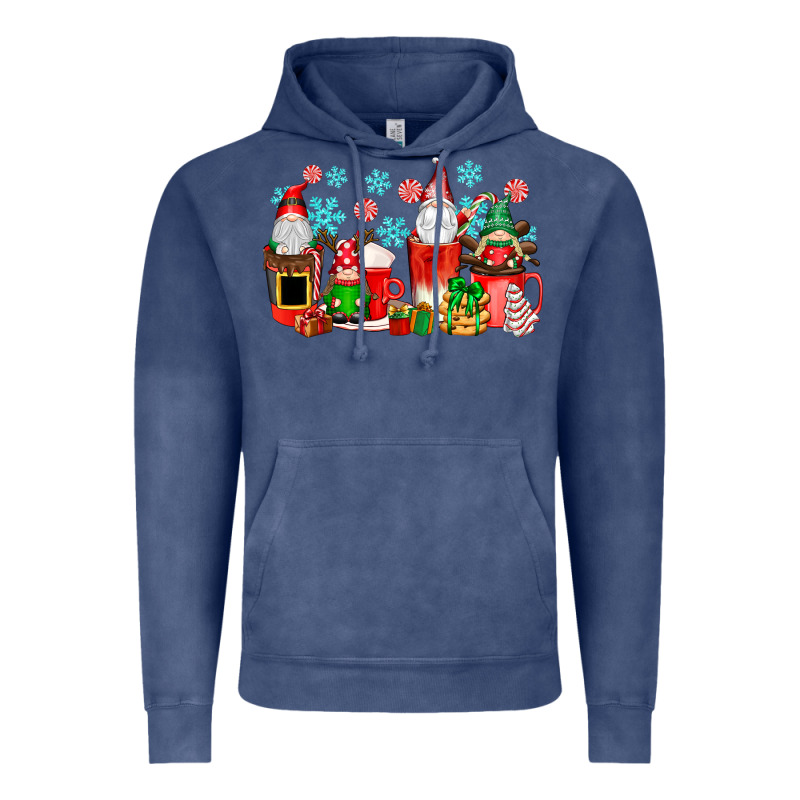 Christmas Gnomes Coffee Cups Vintage Hoodie by texasbilliewilder | Teevron