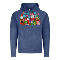 Vintage Denim christmas gnomes coffee cups Vintage Hoodie - texasbilliewilder