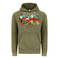 Vintage Olive christmas gnomes coffee cups Vintage Hoodie - texasbilliewilder