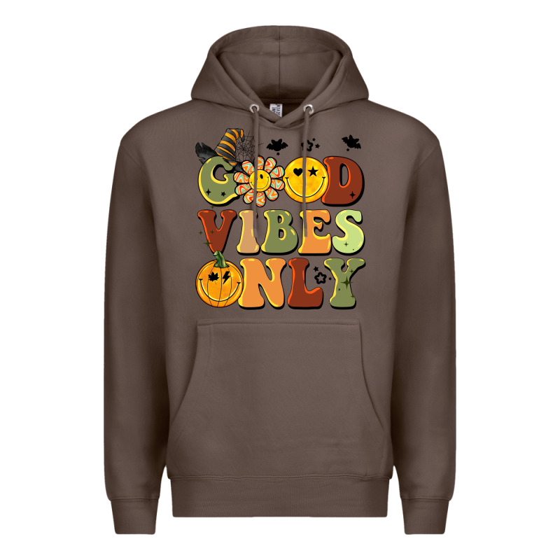 Halloween Good Vibes Only Premium Hoodie by BarkalooDesign | Teevron
