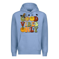 Colony Blue halloween good vibes only Premium Hoodie - BarkalooDesign