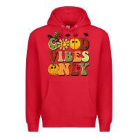 Red halloween good vibes only Premium Hoodie - BarkalooDesign