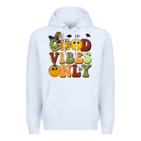White halloween good vibes only Premium Hoodie - BarkalooDesign