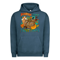 Pigment Midnight Navy Pumpkin spice everything Urban Hoodie - NancyCooperArtShop