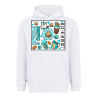 White cafecito y chisme Heavyweight Hoodie - MaliasSmallBusiness