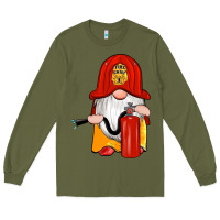 Army Green firefighter gnomes Long Sleeve Tee - Artiststas