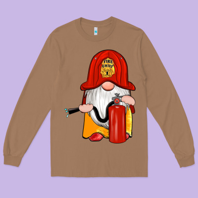 Firefighter Gnomes Long Sleeve Tee Designed By Artiststas