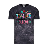 Cloud Black this teacher wears her heart on sleeve Vintage Tee - AdoDesignShop