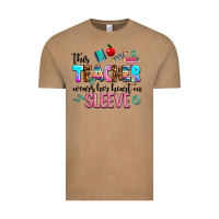 Vintage Coffee this teacher wears her heart on sleeve Vintage Tee - AdoDesignShop