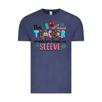 Vintage Denim this teacher wears her heart on sleeve Vintage Tee - AdoDesignShop
