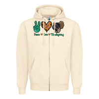 Sandshell peace love thanksgiving Zipper Hoodie - Jasminsmagicworld