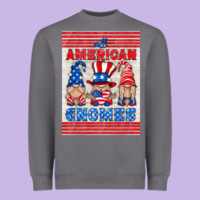All American Gnomes Air Freshener Heavyweight Sweatshirt Designed By Hra Design Shop