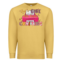 Antique Gold just a girl who loves crafting Premium Sweatshirt - MaliasSmallBusiness