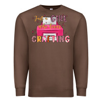 Chestnut just a girl who loves crafting Premium Sweatshirt - MaliasSmallBusiness