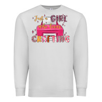 Dove Grey just a girl who loves crafting Premium Sweatshirt - MaliasSmallBusiness