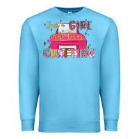 Ocean Blue just a girl who loves crafting Premium Sweatshirt - MaliasSmallBusiness