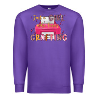 Purple just a girl who loves crafting Premium Sweatshirt - MaliasSmallBusiness