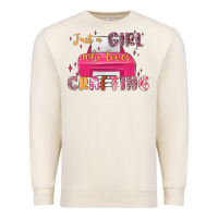 Sandshell just a girl who loves crafting Premium Sweatshirt - MaliasSmallBusiness