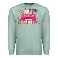 Seafoam just a girl who loves crafting Premium Sweatshirt - MaliasSmallBusiness