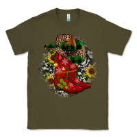 Army Green Christmas Cowboy Boots Classic Tee - JahusDesignShop