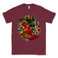 Burgundy Christmas Cowboy Boots Classic Tee - JahusDesignShop
