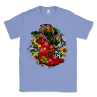Colony Blue Christmas Cowboy Boots Classic Tee - JahusDesignShop
