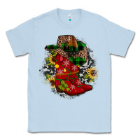 Dusty Blue Christmas Cowboy Boots Classic Tee - JahusDesignShop