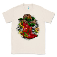 Natural Christmas Cowboy Boots Classic Tee - JahusDesignShop