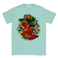 Seafoam Christmas Cowboy Boots Classic Tee - JahusDesignShop
