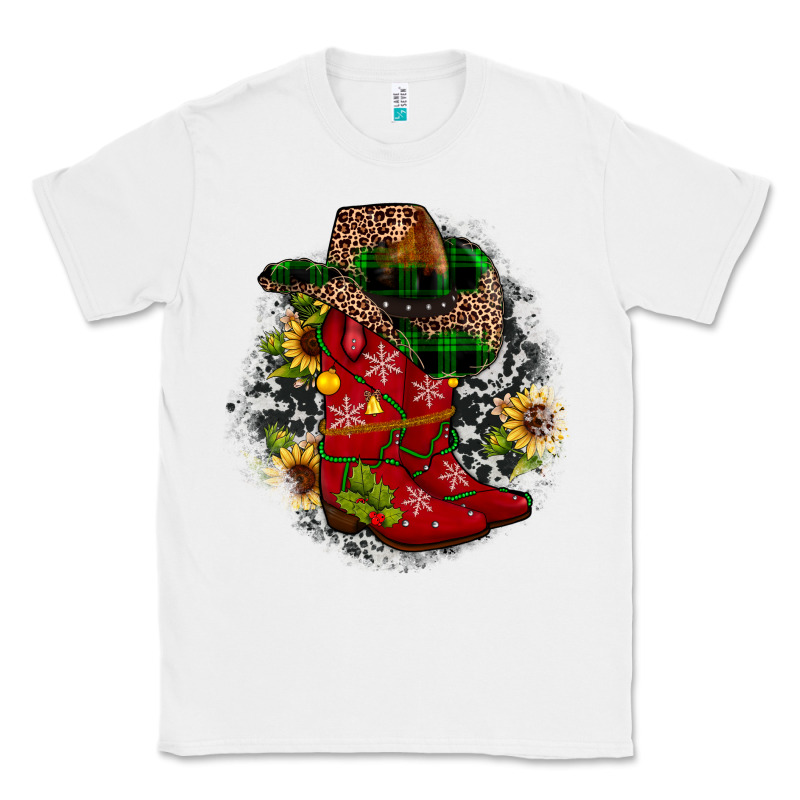 Christmas Cowboy Boots Classic Tee by JahusDesignShop | Teevron