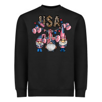 Black usa america gnome Heavyweight Sweatshirt - CowhideDigitalArt
