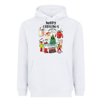 White merry christmas Heavyweight Hoodie - MaliasSmallBusiness