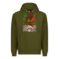 Army Green dead inside but jolly af Premium Hoodie - BarkalooDesign