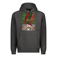 Charcoal Heather dead inside but jolly af Premium Hoodie - BarkalooDesign