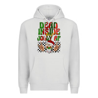 Dove Grey dead inside but jolly af Premium Hoodie - BarkalooDesign