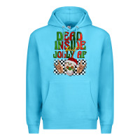 Ocean Blue dead inside but jolly af Premium Hoodie - BarkalooDesign