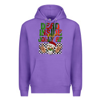 Purple dead inside but jolly af Premium Hoodie - BarkalooDesign