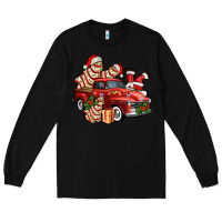 Black christmas tree cake with farm track and santa ado Long Sleeve Tee - AdoDesignShop