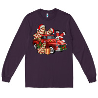 Plum christmas tree cake with farm track and santa ado Long Sleeve Tee - AdoDesignShop