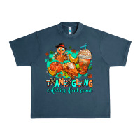 Midnight Navy thanksgiving calories dont count Urban Heavy Tee - AdoDesignShop