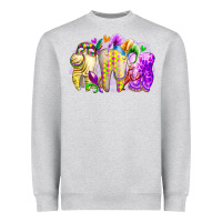 Heather Grey mardi gras tooth Heavyweight Sweatshirt - RacoonDesign