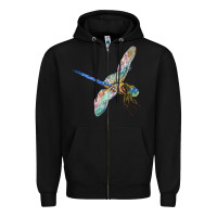 Black Dragon Fly Zipper Hoodie - LillyAllenDesigns