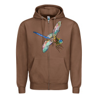 Chestnut Dragon Fly Zipper Hoodie - LillyAllenDesigns