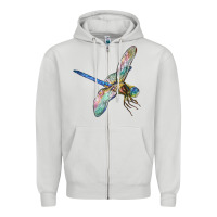 Dove Grey Dragon Fly Zipper Hoodie - LillyAllenDesigns
