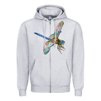Heather Grey Dragon Fly Zipper Hoodie - LillyAllenDesigns