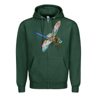 Sports Green Dragon Fly Zipper Hoodie - LillyAllenDesigns