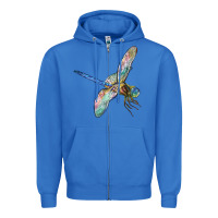 True Royal Dragon Fly Zipper Hoodie - LillyAllenDesigns