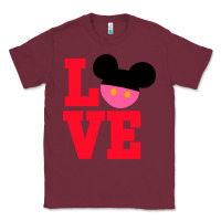 Burgundy Minnie Mouse Classic Tee - CowhideDigitalArt