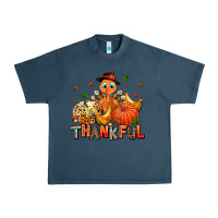 Midnight Navy thankful pumpkins and turkey Urban Heavy Tee - AdoDesignShop